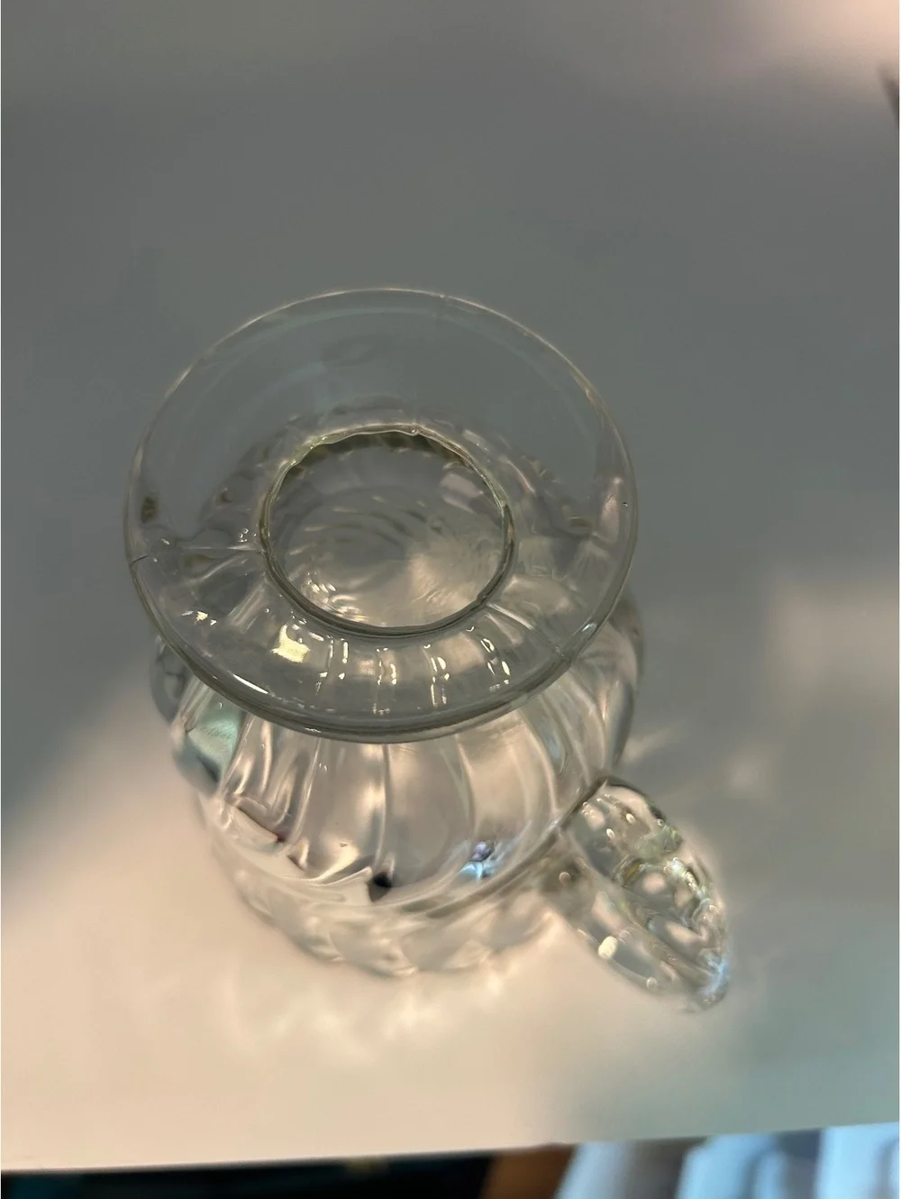 Vintage Fostoria Colony Swirl Glass Pint Pitcher (16 oz)